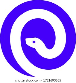 Vector snake logo template. Viper symbol or icon