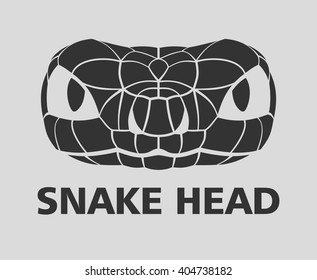 Vector snake logo. Viper head.