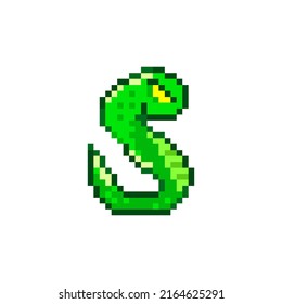 vector snake pixel art concept