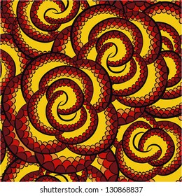 Vector snake seamless pattern