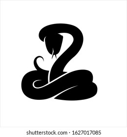 Vector Snake silhouette illustration template design