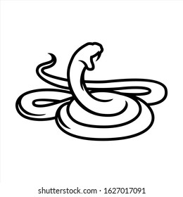 Vector Snake silhouette illustration template design