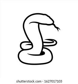 Vector Snake silhouette illustration template design