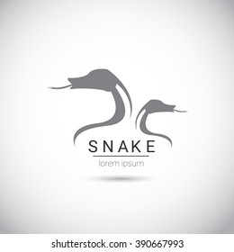 vector snake simple black logo design element. danger snake icon. viper symbol