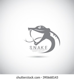 vector snake simple black logo design element. danger snake icon. viper symbol