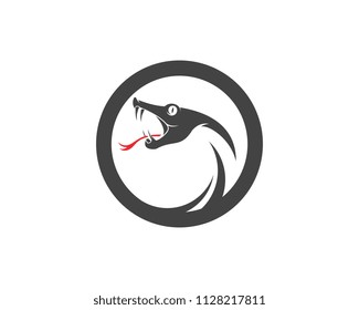 vector snake simple logo design element. danger snake icon. viper symbol