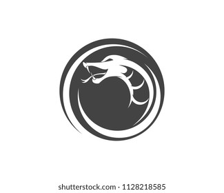 vector snake simple logo design element. danger snake icon. viper symbol