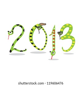 Vector. Snake, the symbol of year 2013.