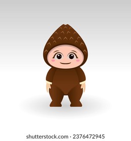 Vector Snakefruit fruit kawaii cartoon character vector funny Snakefruit fruit kawaii illustration