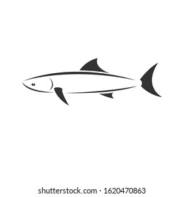 Vector Snakehead fish Black. illustration. logo. icon. symbol. on white background