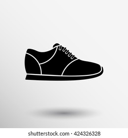 vector sneaker canvas shoe icon sport logo.