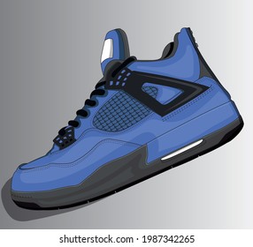 Vector sneaker shoe for basketball