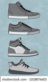 Vector sneakers, Vector EPS 10