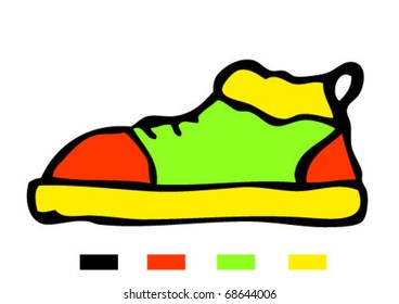 vector sneakers, gym-shoes