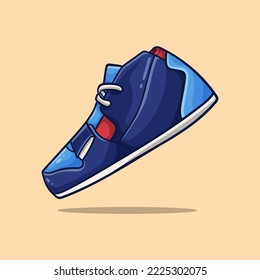 Vector sneakers with isolated background color. Shoe vector. Vector style. Vector illustration.
