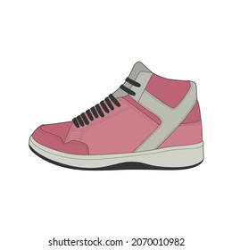 Zapatos de zapatillas vectoriales para entrenamiento, ilustración del vector del zapato. Zapatos deportivos coloridos.
