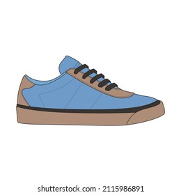 Vector sneakers shoes for training, running shoe vector illustration. Sport shoes color full.
