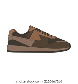 Vector sneakers shoes for training, running shoe vector illustration. Sport shoes color full.
