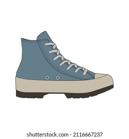 Vector sneakers shoes for training, running shoe vector illustration. Sport shoes color full.
