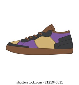 Vector sneakers shoes for training, running shoe vector illustration. Sport shoes color full.
