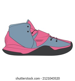 Vector sneakers shoes for training, running shoe vector illustration. Sport shoes color full.
