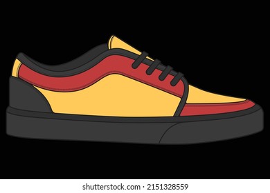 Vector sneakers shoes for training, running shoe vector illustration. Sport shoes color full.
