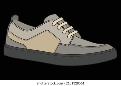 Vector sneakers shoes for training, running shoe vector illustration. Sport shoes color full.
