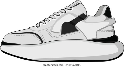 Zapatillas de Vector zapatillas de deporte para el entrenamiento, Ilustración vectorial de zapatillas de correr. Zapatos deportivos, aislados