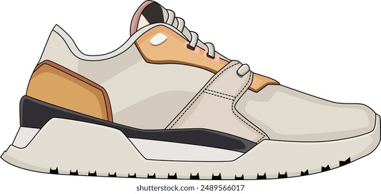 Vector sneakers shoes for training, running shoe vector illustration. Sport shoes , isolated