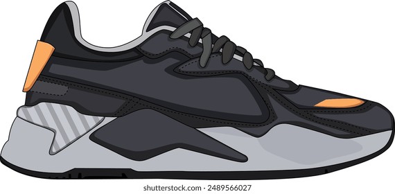 Zapatillas de Vector zapatillas de deporte para el entrenamiento, Ilustración vectorial de zapatillas de correr. Zapatos deportivos, aislados