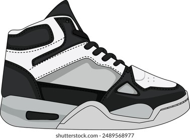 Zapatillas de Vector zapatillas de deporte para el entrenamiento, Ilustración vectorial de zapatillas de correr. Zapatos deportivos, aislados