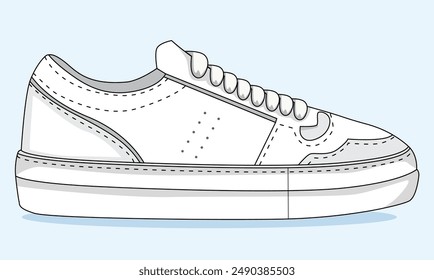 Vektorgrafik Sneakers Schuhe für das Training, Laufschuh Vektorillustration. Sportschuhe , isoliert