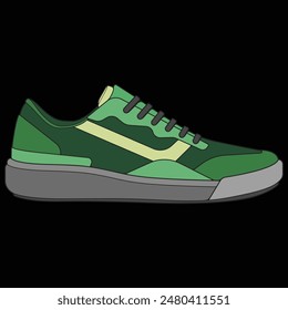 Vector sneakers shoes for training, sneakers shoe vector illustration. Sneakers color full.