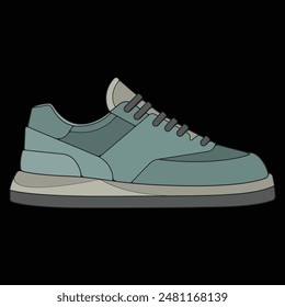 Vector sneakers shoes for training, sneakers shoe vector illustration. Sneakers color full.