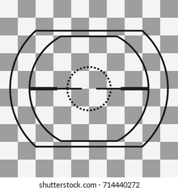 Vector sniper black finder target illustration bull eye on transparent background