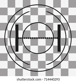 Vector sniper black finder target illustration bull eye on transparent background