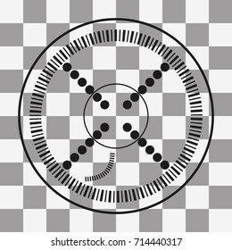 Vector sniper black finder target illustration bull eye on transparent background
