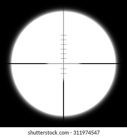 Vista óptica del francotirador del Vector con el punto cruzado y rojo