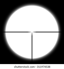 Vector sniper rifle optical sight with crosshair 