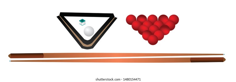 Vector snooker isolated on white background