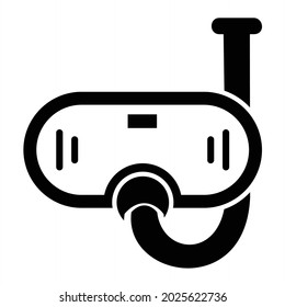 Vector Snorkel Glyph Icon Design
