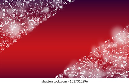 Vector Snow Background. Fantasy Holiday Vector Illustration. Isolated Snowflakes Background. Fantasy  Snowstorm Illustration Design.