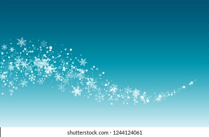 Vector Snow Background. Happy Winter Holiday Illustration Template. Glitter White Snow Background. Fantasy  Snowstorm Illustration Design.