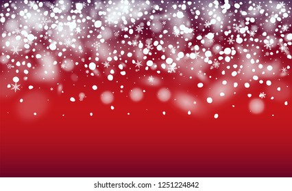 Vector Snow Background. Happy Winter Holiday Illustration Template. Realistic Falling Snow Background. Fantasy  Snowstorm Illustration Design.