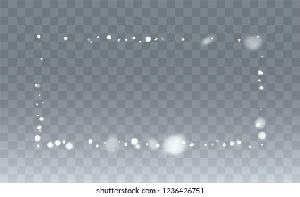 Vector Snow Background. Holiday Illustration for Happy New Year Card. Background with Isolated Fall of Snow. Fantasy  Snowstorm Illustration Design.