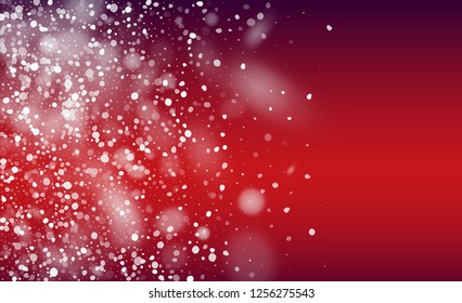 Vector Snow Background. Holiday Illustration for Happy New Year Card. Glitter White Snow Background. Fantasy  Snowstorm Illustration Design.