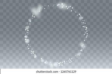 Vector Snow Background. Holiday Illustration for Happy New Year Card. Isolated Snowflakes Background. Magic Blizzard Illustration Design.