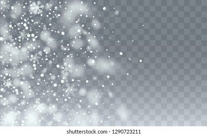 Vector Snow Background. Holiday Illustration for Merry Christmas Card. Glitter White Snow Background. Magic Blizzard Illustration Design.