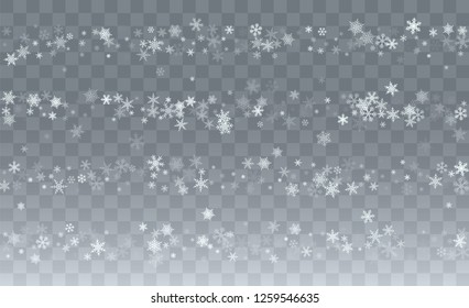Vector Snow Background. Illustration for Happy New Year Design. Glitter White Snow Background. Magic Blizzard Illustration Design.