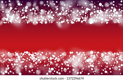 Vector Snow Background. Illustration for Merry Christmas Design. Isolated Snowflakes Background. Magic Blizzard Illustration Design.